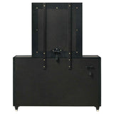 Ravenne Black 8-drawer Velvet Upholstered LED Dresser and Mirror by Coaster at Eve Furniture