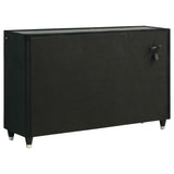 Ravenne Black 8-drawer Velvet Upholstered LED Dresser Cabinet by Coaster at Eve Furniture