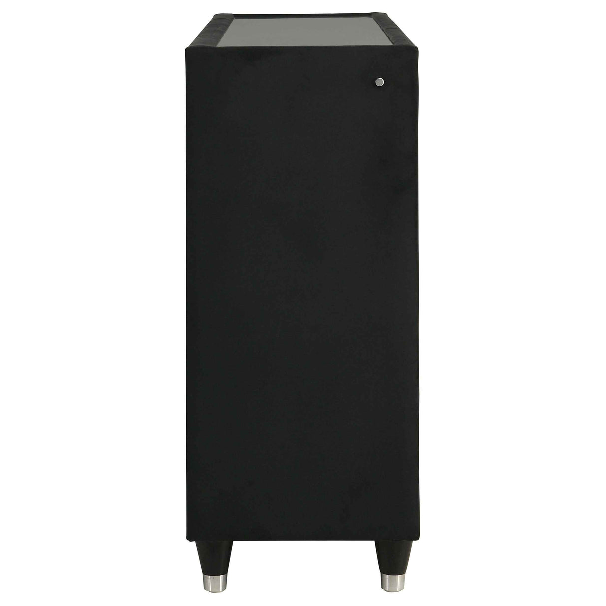 Ravenne Black 8-drawer Velvet Upholstered LED Dresser Cabinet by Coaster at Eve Furniture