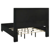 Ravenne Black Velvet Upholstered California King LED Panel Bed by Coaster at Eve Furniture