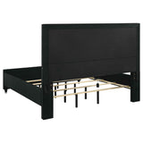 Ravenne Black Velvet Upholstered Eastern King LED Panel Bed by Coaster at Eve Furniture