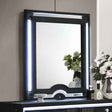 Ravenne Black Velvet Upholstered LED Dresser Mirror by Coaster at Eve Furniture