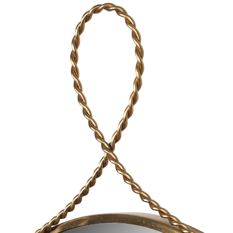 Ravina Braided Brass Oval Wall Mirror by TOV Furniture at Eve Furniture