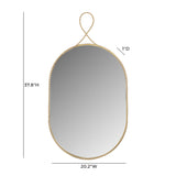 Ravina Braided Brass Oval Wall Mirror by TOV Furniture at Eve Furniture