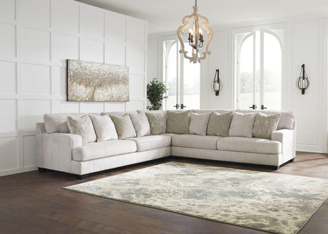 Rawcliffe Parchment 3-Piece Sectional by Ashley at Eve Furniture