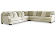Rawcliffe Parchment 3-Piece Sectional by Ashley at Eve Furniture