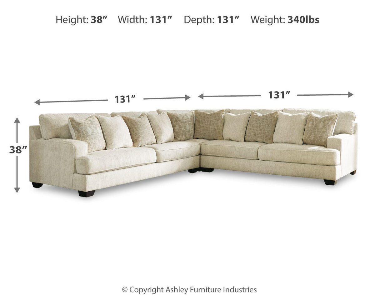 Rawcliffe Parchment 5-Piece Sectional by Ashley at Eve Furniture