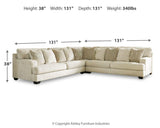 Rawcliffe Parchment 5-Piece Sectional by Ashley at Eve Furniture