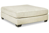 Rawcliffe Parchment Oversized Accent Ottoman by Ashley at Eve Furniture