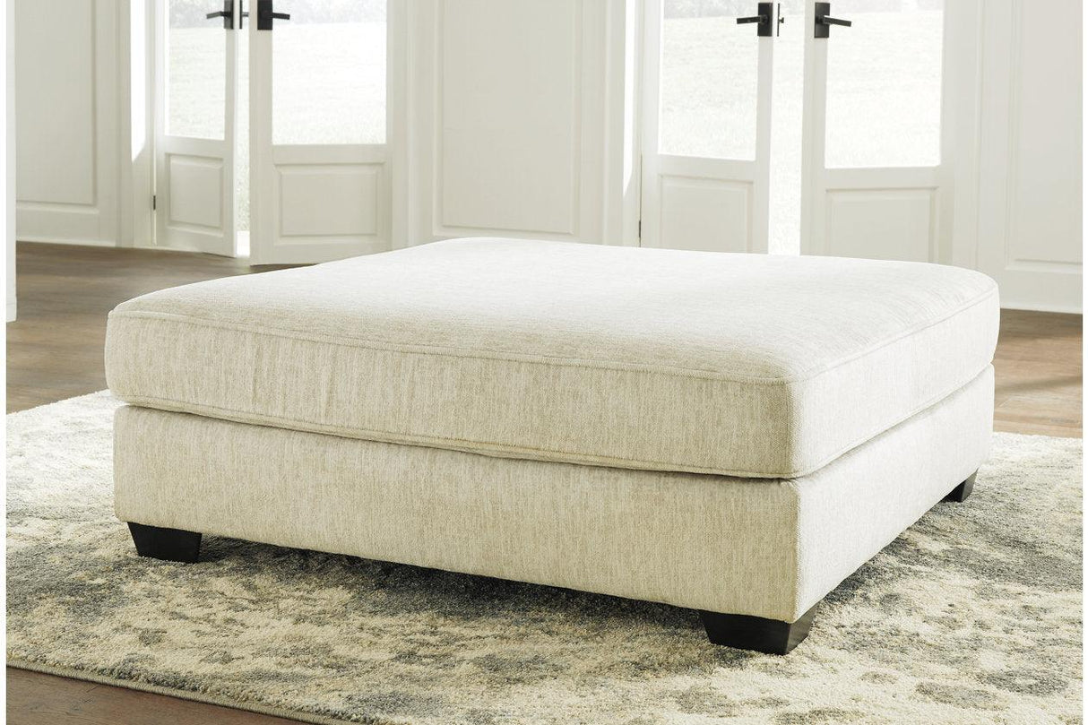 Rawcliffe Parchment Oversized Accent Ottoman by Ashley at Eve Furniture