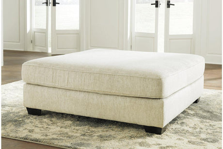Rawcliffe Parchment Oversized Accent Ottoman by Ashley at Eve Furniture