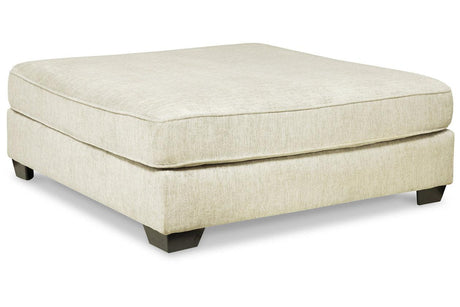 Rawcliffe Parchment Oversized Accent Ottoman by Ashley at Eve Furniture