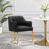 Raya Dining Armchair in Black by Manhattan Comfort at Eve Furniture