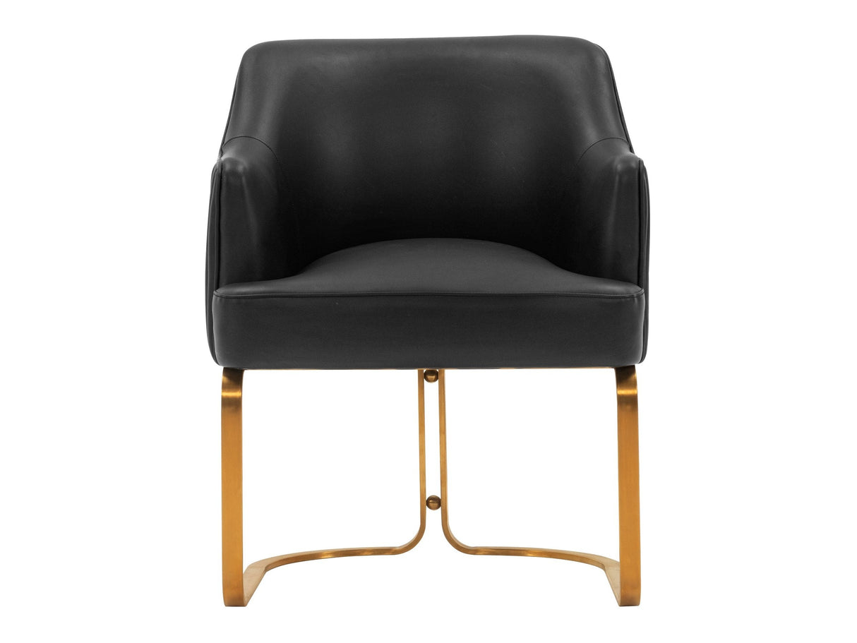 Raya Dining Armchair in Black by Manhattan Comfort at Eve Furniture