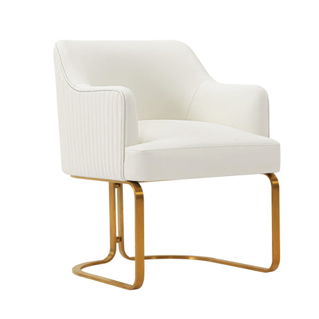 Raya Dining Armchair in Cream by Manhattan Comfort at Eve Furniture