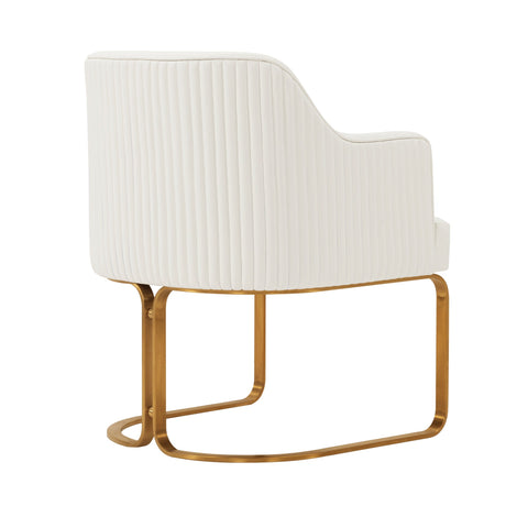 Raya Dining Armchair in Cream by Manhattan Comfort at Eve Furniture