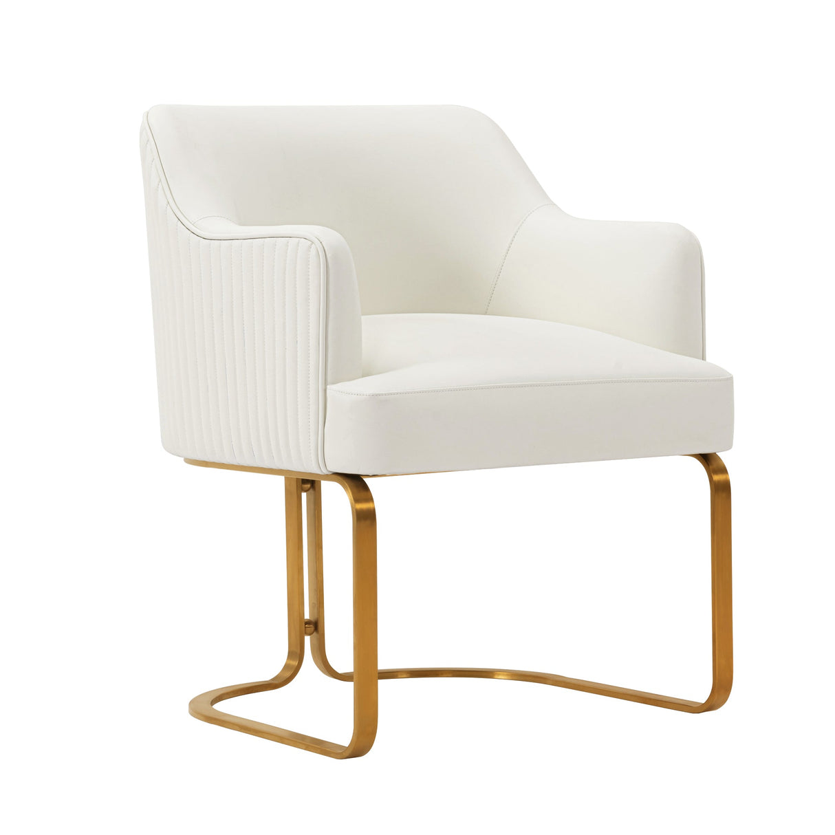 Raya Dining Armchair in Cream by Manhattan Comfort at Eve Furniture