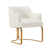 Raya Dining Armchair in Cream by Manhattan Comfort at Eve Furniture