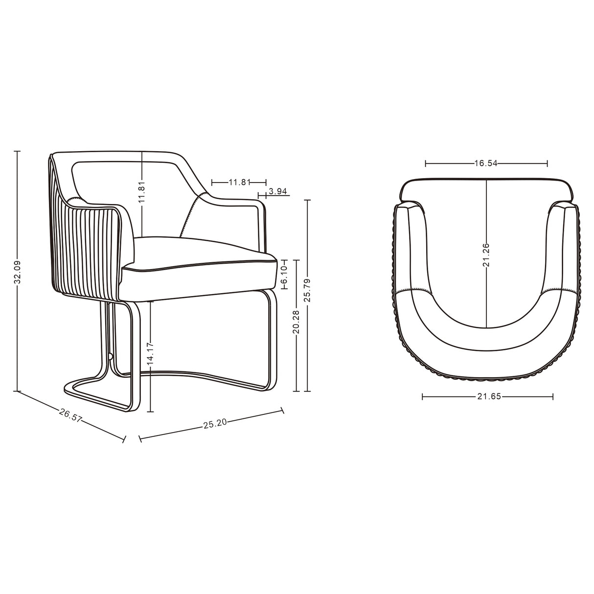 Raya Dining Armchair in Cream by Manhattan Comfort at Eve Furniture