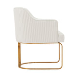 Raya Dining Armchair in Cream by Manhattan Comfort at Eve Furniture