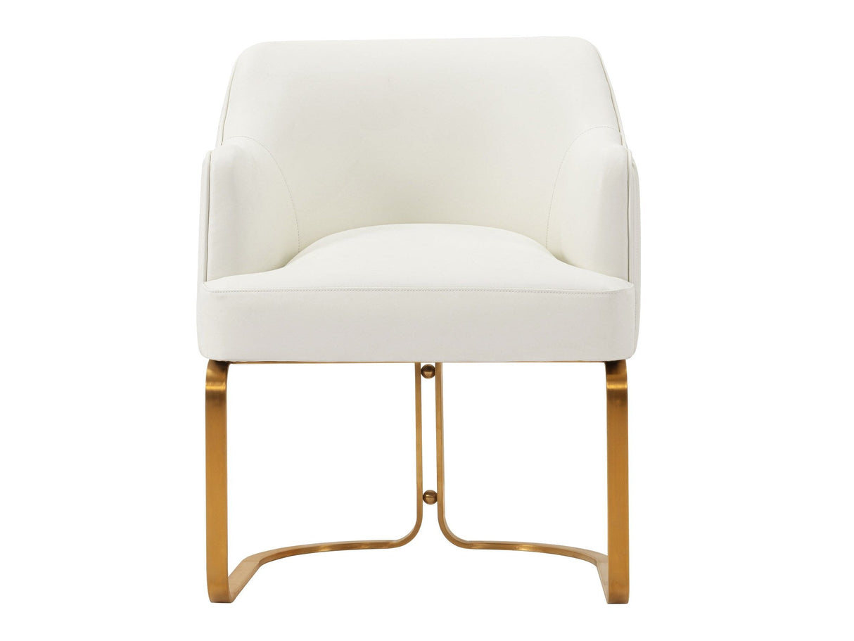 Raya Dining Armchair in Cream by Manhattan Comfort at Eve Furniture