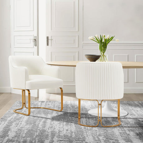 Raya Dining Armchair in Cream (set of 2) by Manhattan Comfort at Eve Furniture