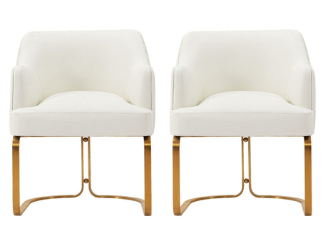 Raya Dining Armchair in Cream (set of 2) by Manhattan Comfort at Eve Furniture
