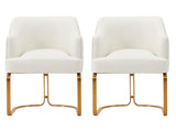 Raya Dining Armchair in Cream (set of 2) by Manhattan Comfort at Eve Furniture