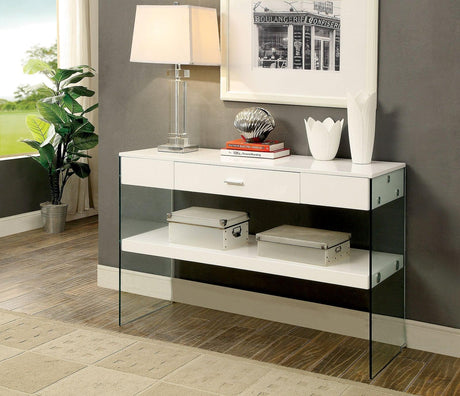 Raya White Sofa Table by Furniture of America at Eve Furniture