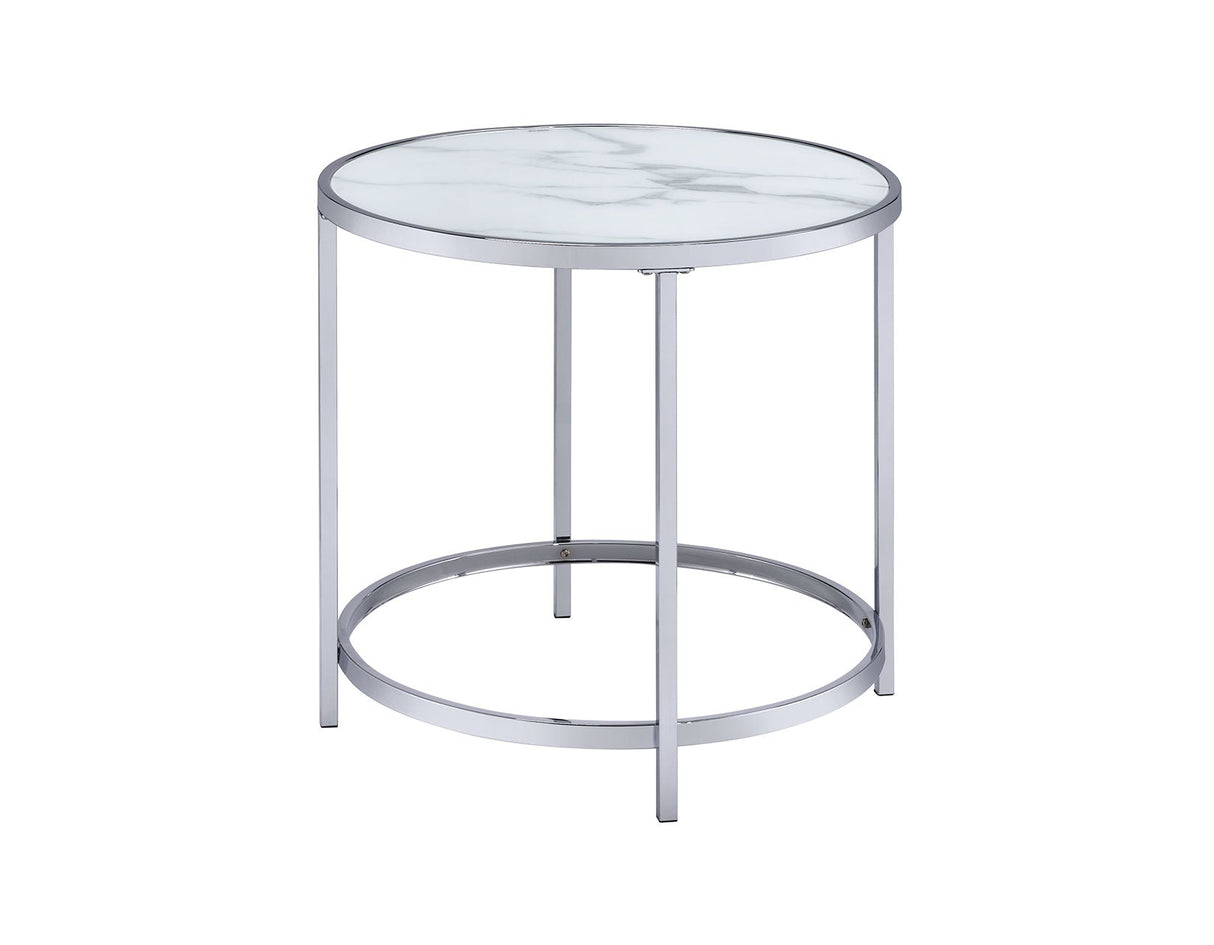 Rayne End Table, White