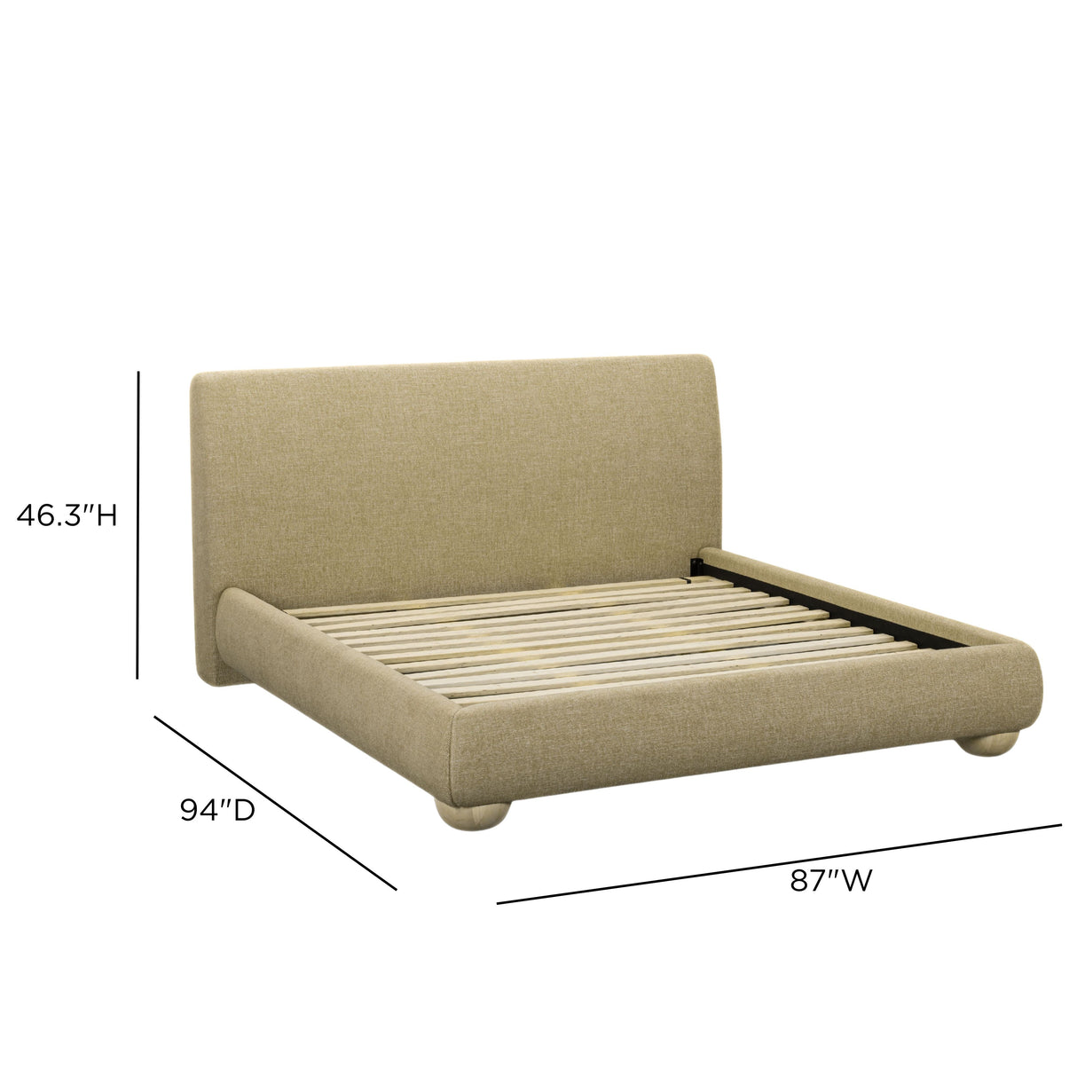 Rayne Textured Fabric Bed by TOV Furniture at Eve Furniture