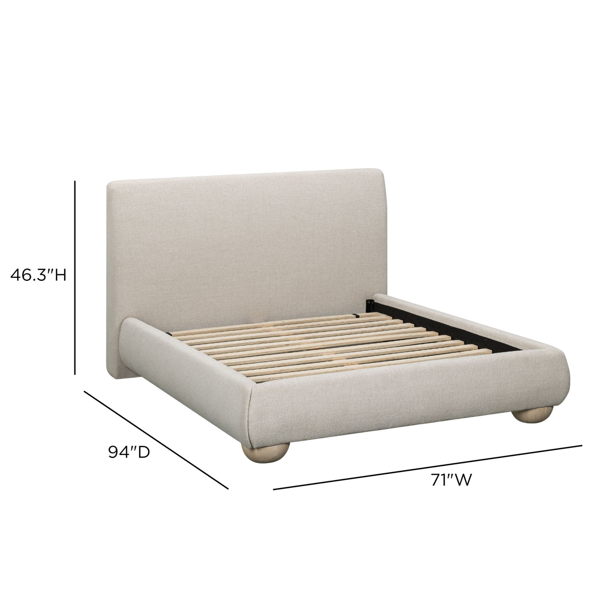 Rayne Textured Fabric Bed by TOV Furniture at Eve Furniture