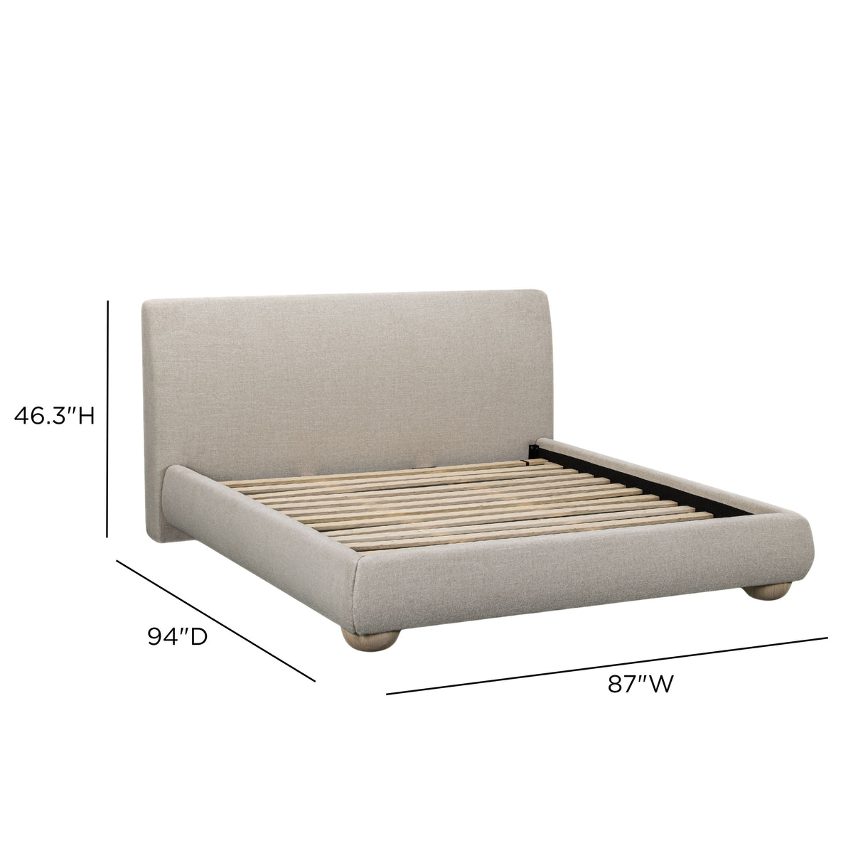 Rayne Textured Fabric Bed by TOV Furniture at Eve Furniture