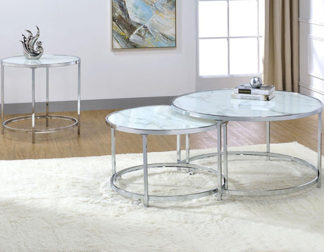Rayne End Table, White by Steve Silver at Eve Furniture
