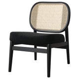 Rayo Black Rattan Cane Back Accent Chair with Padded Seat by Coaster at Eve Furniture