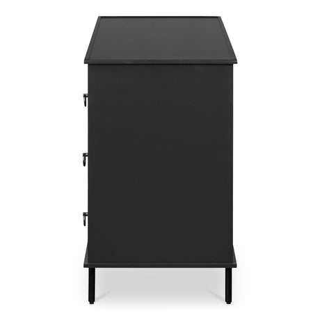 Reagan Black 6 Drawer Dresser by MOES at Eve Furniture