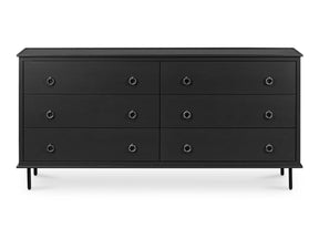 Reagan Black 6 Drawer Dresser by MOES at Eve Furniture