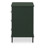 Reagan Deep Green 3 Drawer Nightstand by MOES at Eve Furniture