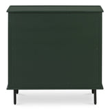 Reagan Deep Green 3 Drawer Nightstand by MOES at Eve Furniture