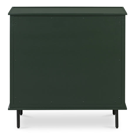 Reagan Deep Green 3 Drawer Nightstand by MOES at Eve Furniture