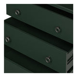 Reagan Deep Green 3 Drawer Nightstand by MOES at Eve Furniture