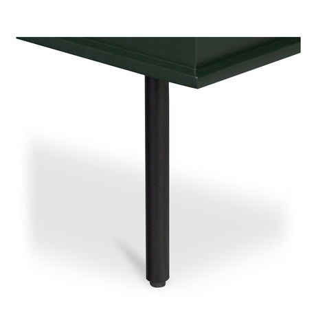 Reagan Deep Green 3 Drawer Nightstand by MOES at Eve Furniture