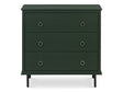 Reagan Deep Green 3 Drawer Nightstand by MOES at Eve Furniture