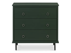 Reagan Deep Green 3 Drawer Nightstand by MOES at Eve Furniture