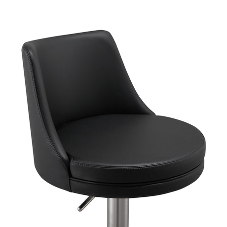 Reagan Performance Vegan Leather Adjustable Stool by TOV Furniture at Eve Furniture