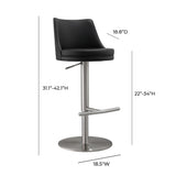 Reagan Performance Vegan Leather Adjustable Stool by TOV Furniture at Eve Furniture