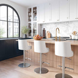 Reagan Performance Vegan Leather Adjustable Stool by TOV Furniture at Eve Furniture