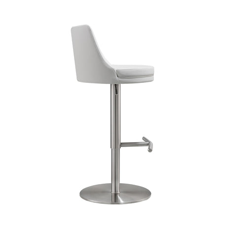 Reagan Performance Vegan Leather Adjustable Stool by TOV Furniture at Eve Furniture