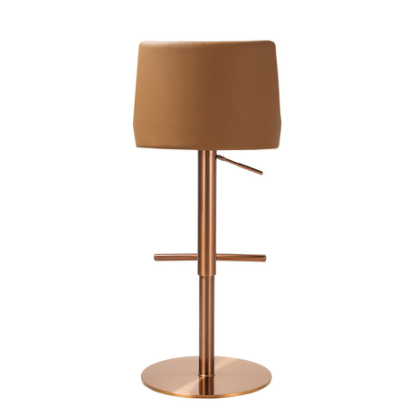 Reagan Performance Vegan Leather Adjustable Stool by TOV Furniture at Eve Furniture