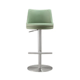 Reagan Performance Vegan Leather Adjustable Stool by TOV Furniture at Eve Furniture